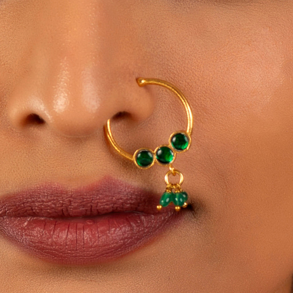 Silver Gold-Plated Nose Ring