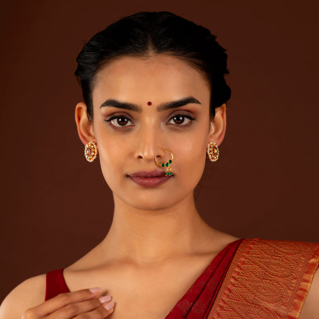 Silver Gold-Plated Nose Ring