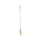 Silver Gold-Plated Heart Maang Tikka with Pearl Chain
