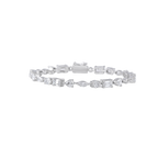 92.5 Silver Multi-Shape Tennis Bracelet