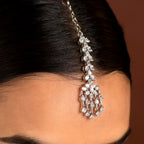Silver CZ Maang Tikka