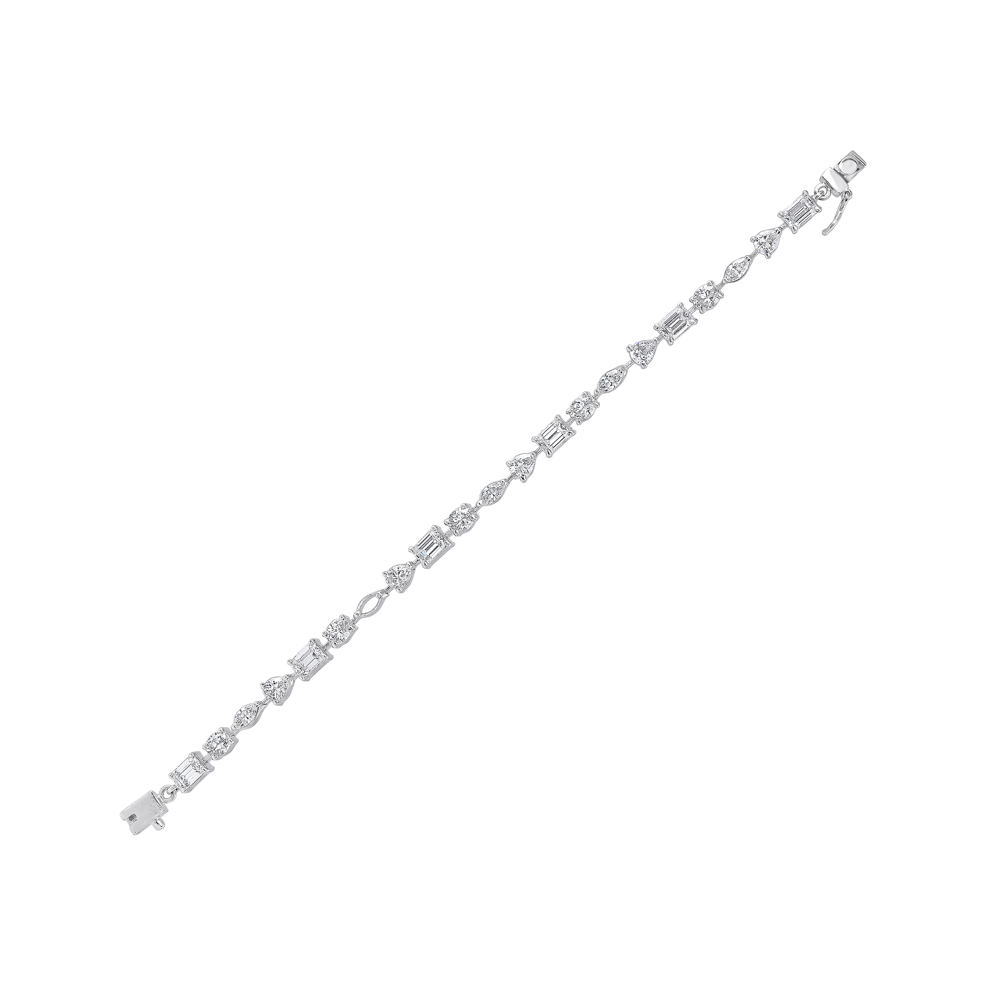 92.5 Silver Multi-Shape Tennis Bracelet
