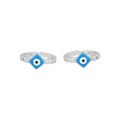 92.5 Silver Evil Eye Toe Ring