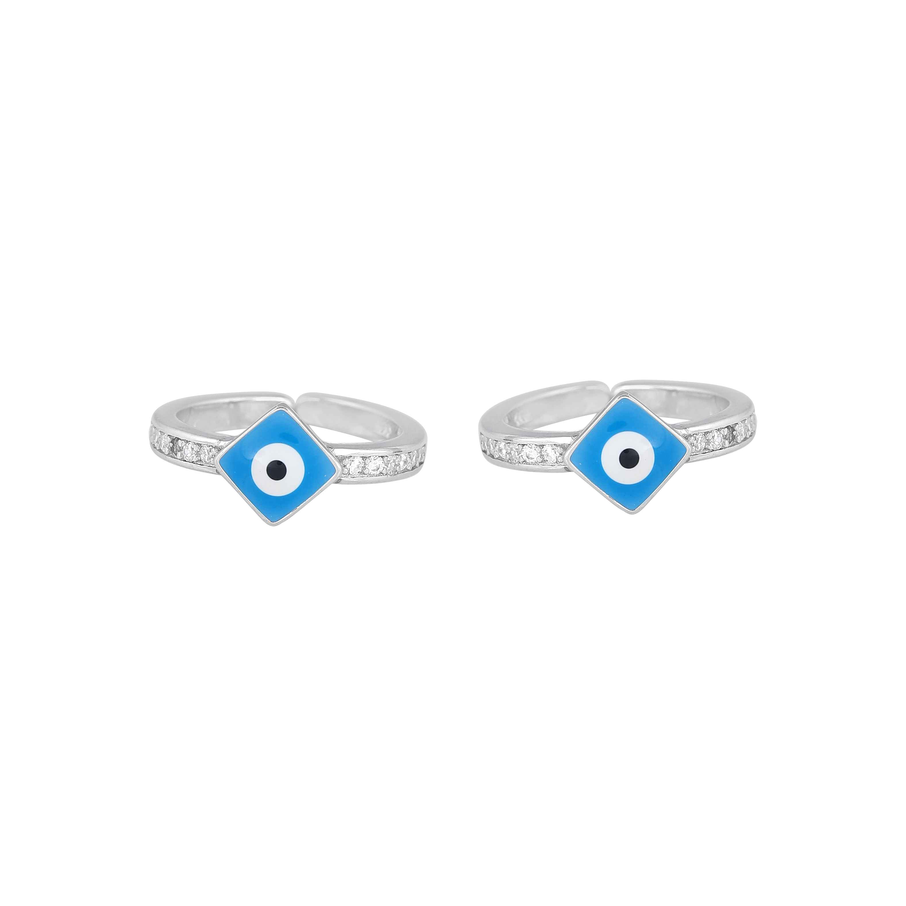 92.5 Silver Evil Eye Toe Ring