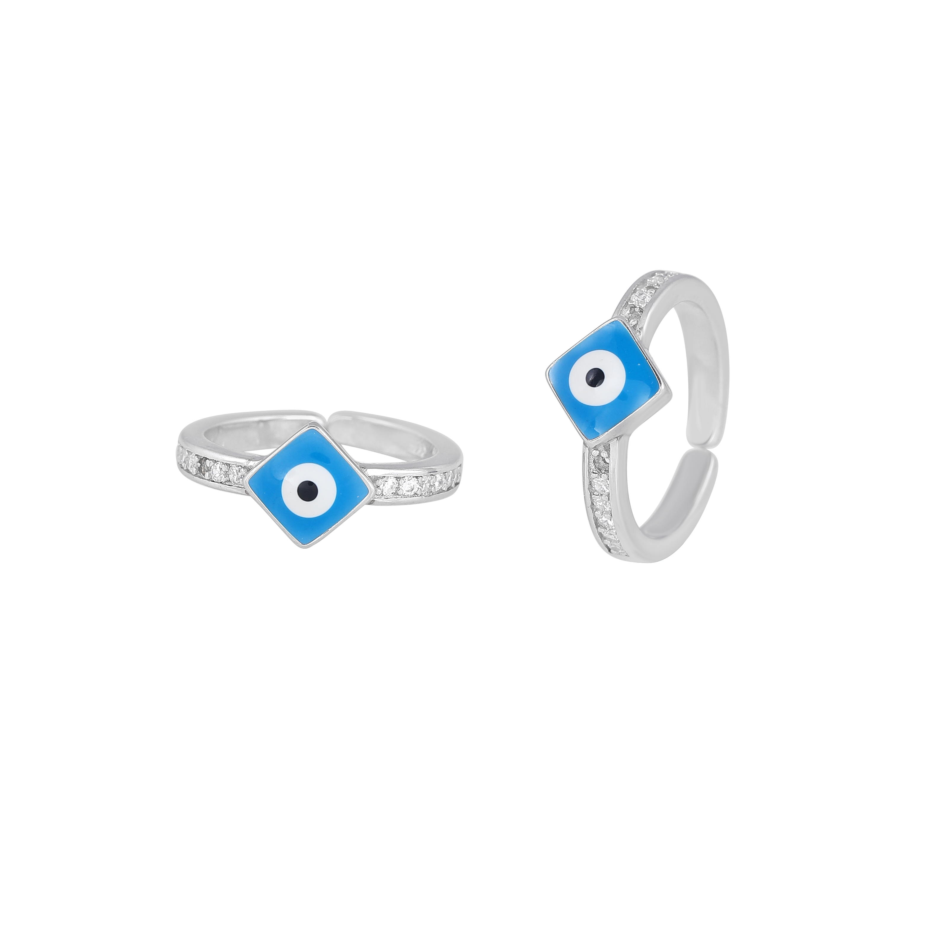 92.5 Silver Evil Eye Toe Ring