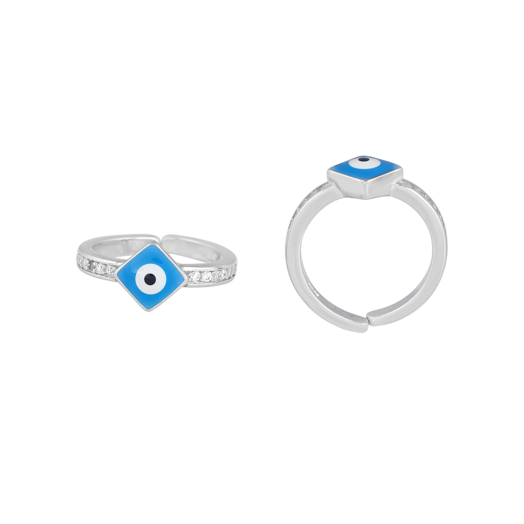 92.5 Silver Evil Eye Toe Ring