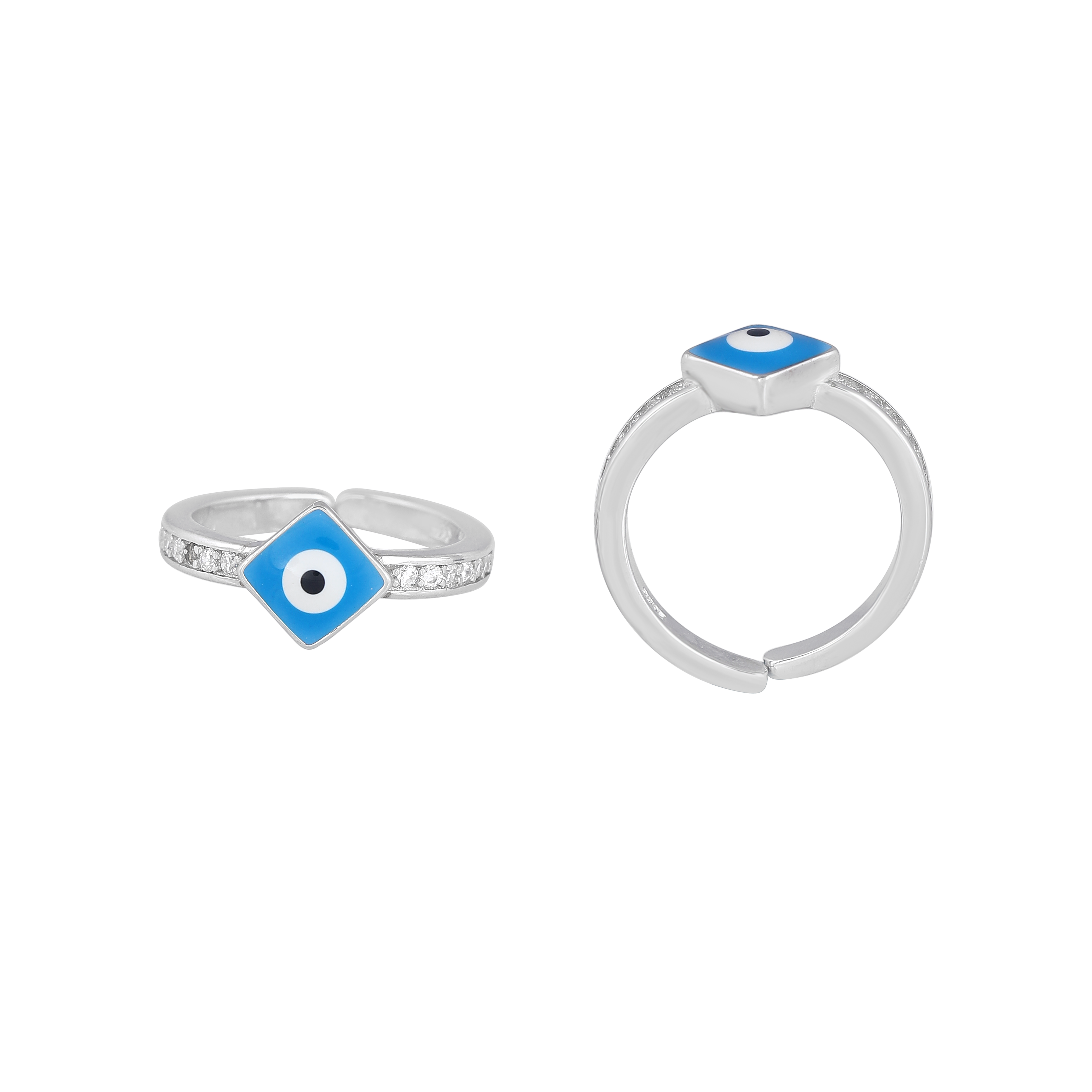 92.5 Silver Evil Eye Toe Ring