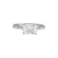 Modern Radiant Cut CZ Ring in 92.5 Silver