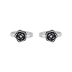 Pure 92.5 Silver Floral Toe Rings