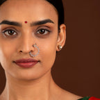 Stellar Halo CZ Adjustable Nose Ring in 92.5 Silver