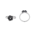 Pure 92.5 Silver Floral Toe Rings