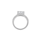 Modern Radiant Cut CZ Ring in 92.5 Silver