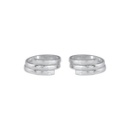 92.5 Silver Twin-Row Toe Rings
