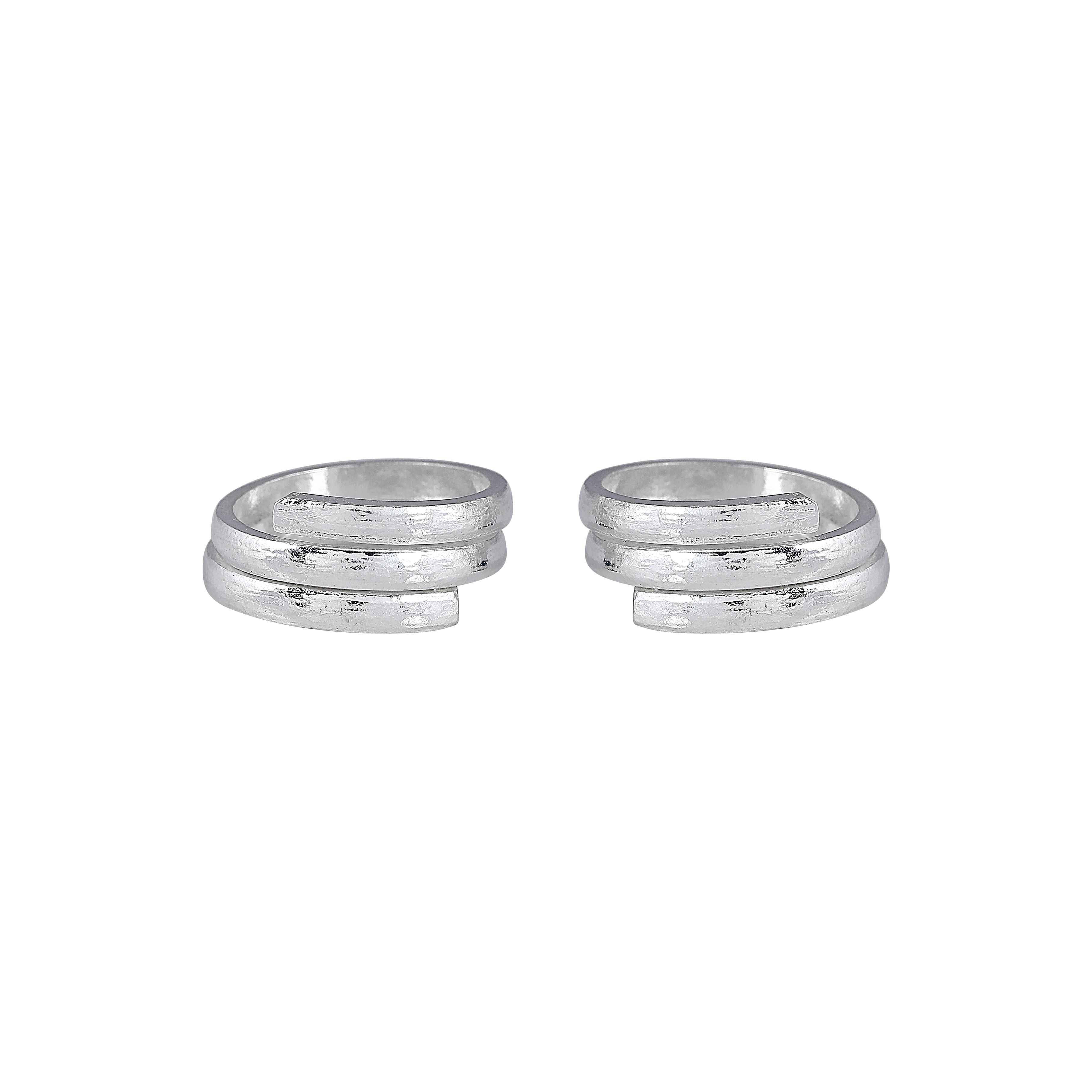 92.5 Silver Twin-Row Toe Rings