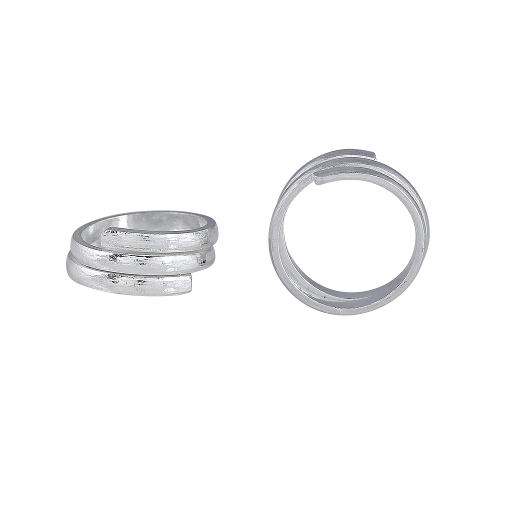 92.5 Silver Twin-Row Toe Rings