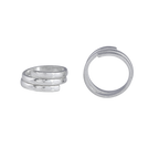 92.5 Silver Twin-Row Toe Rings