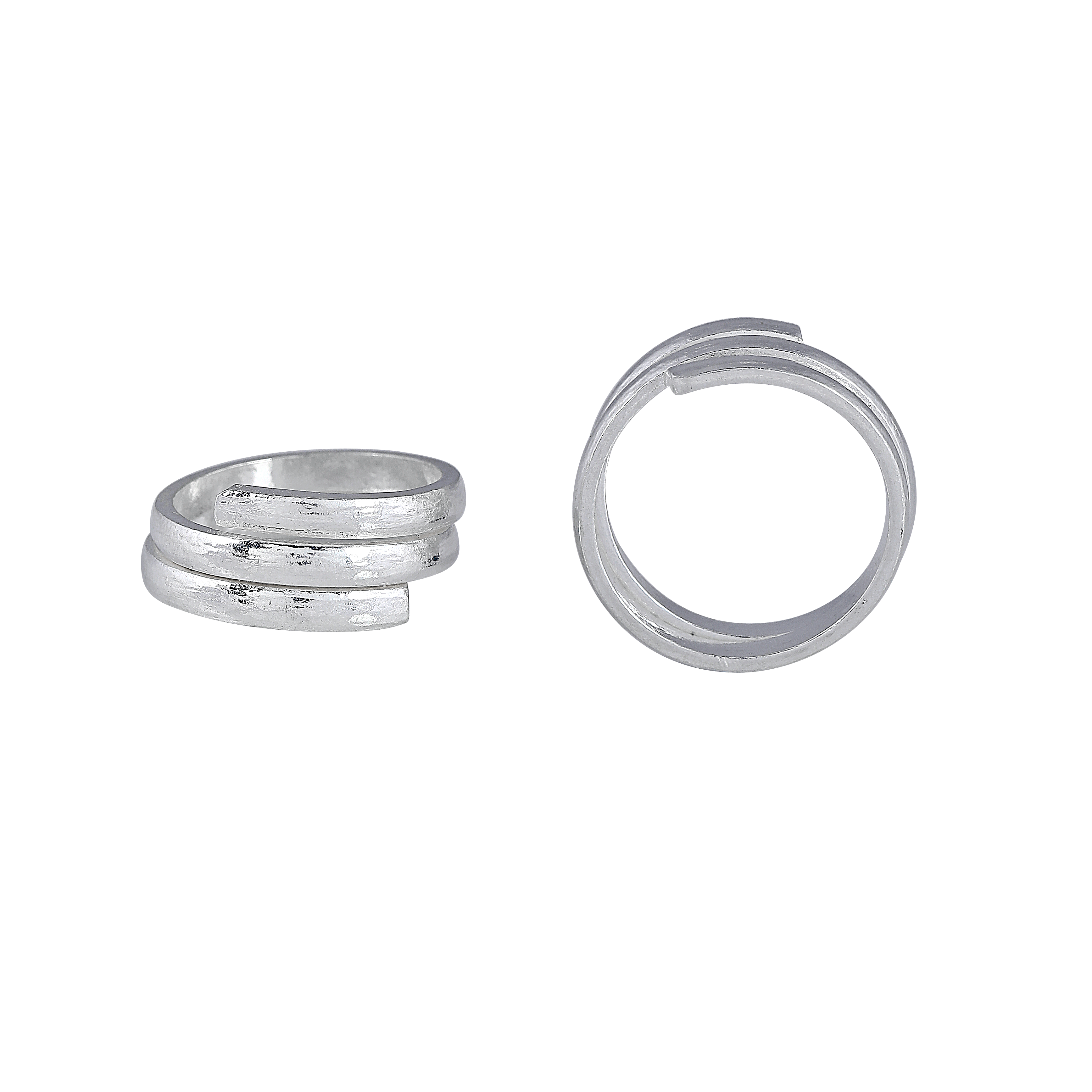 92.5 Silver Twin-Row Toe Rings