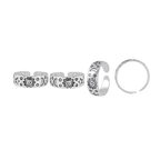 Sun & Moon Oxidized Silver Toe Ring