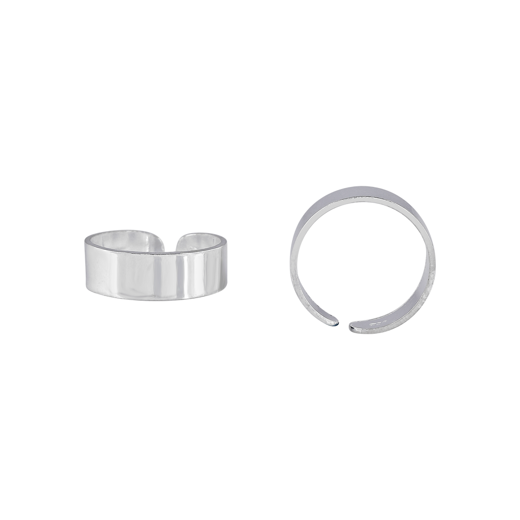 Pure 92.5 Silver Wide Band Toe Ring
