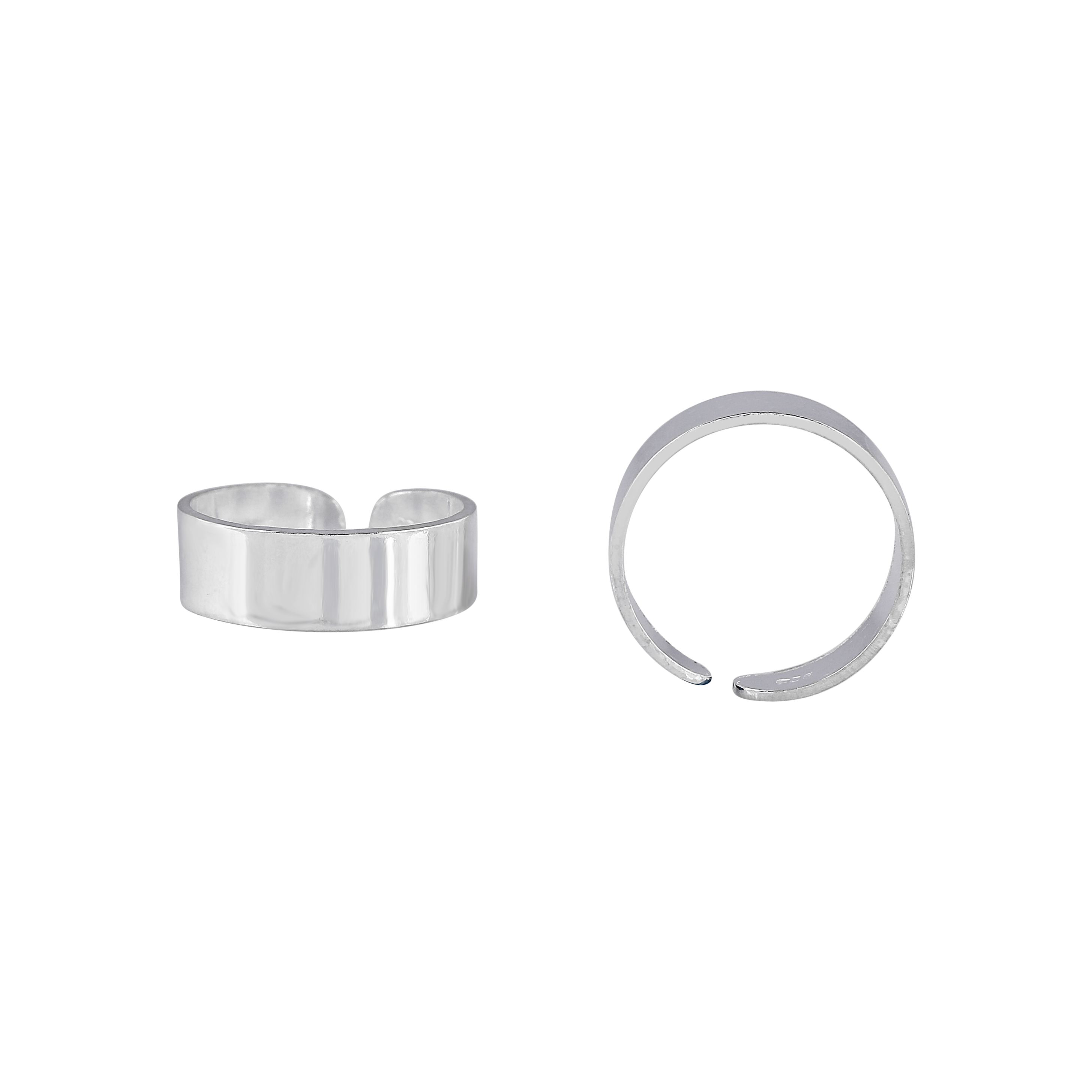 Pure 92.5 Silver Wide Band Toe Ring
