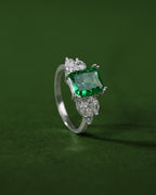 Green Stone Silver Ring