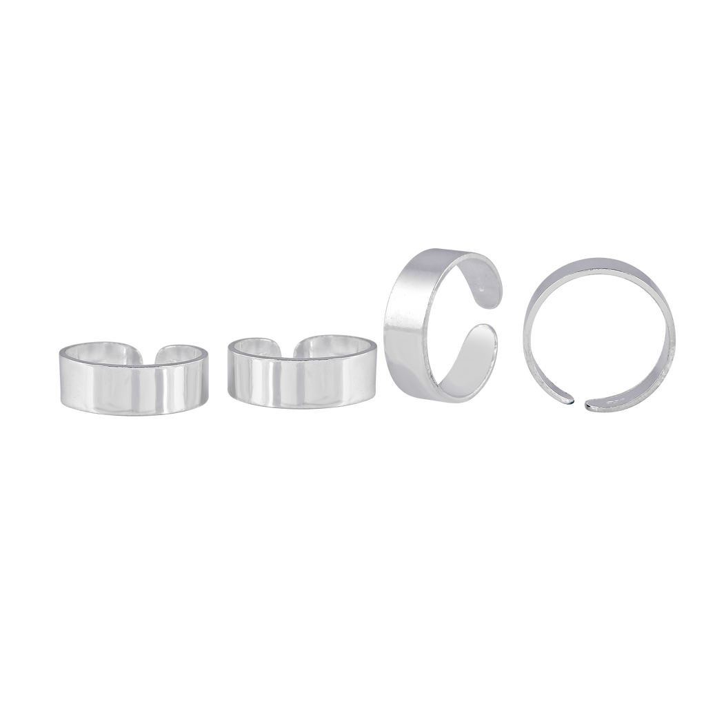 Pure 92.5 Silver Wide Band Toe Ring