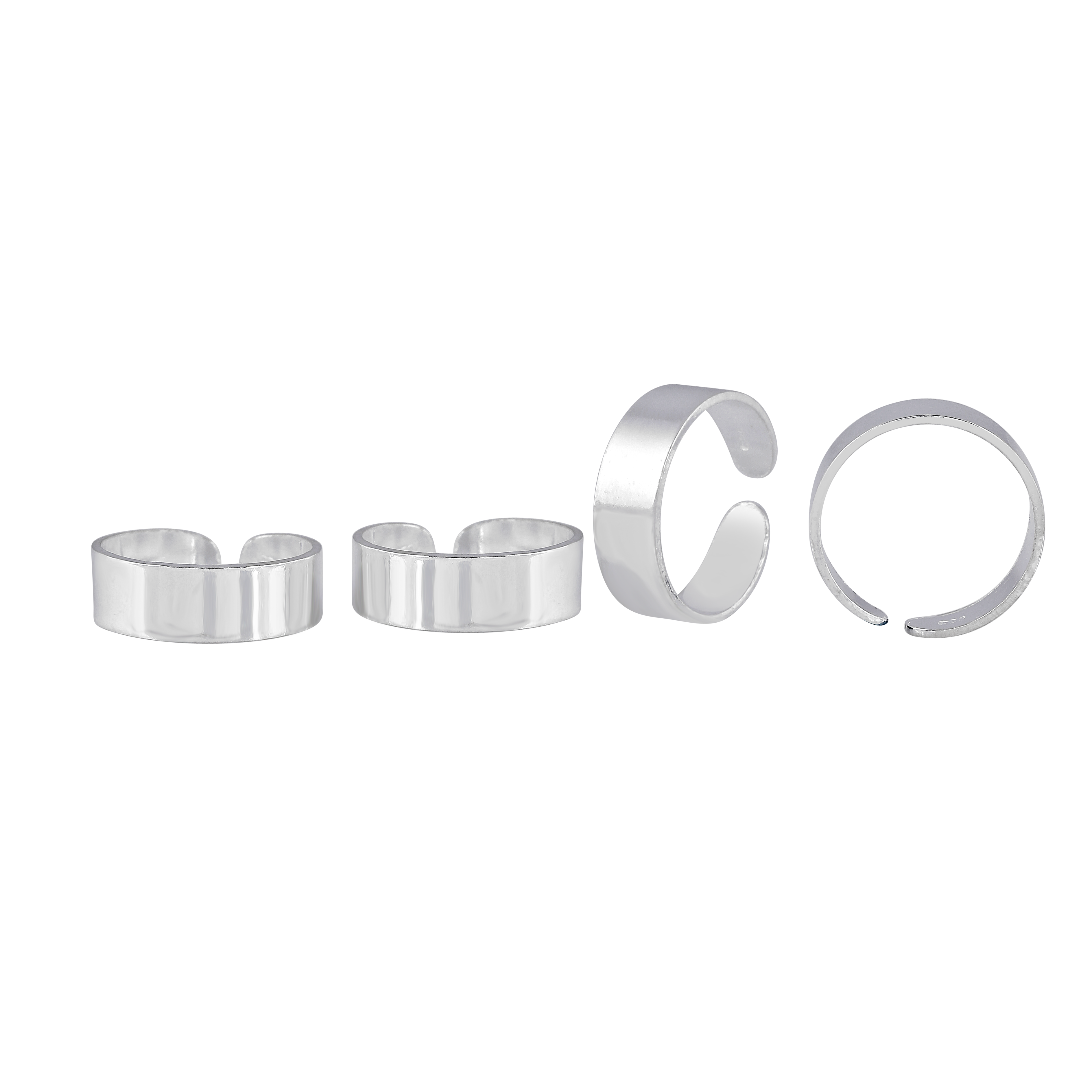 Pure 92.5 Silver Wide Band Toe Ring