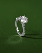 Silver Pave-Set Band Ring