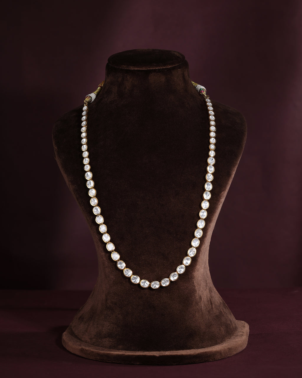 Polki-Style 92.5 Silver Necklace