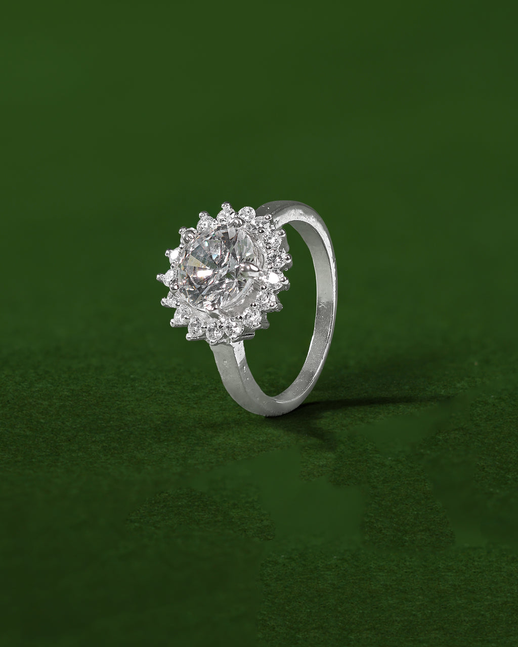 Radiant Halo Bloom 92.5 Silver Ring