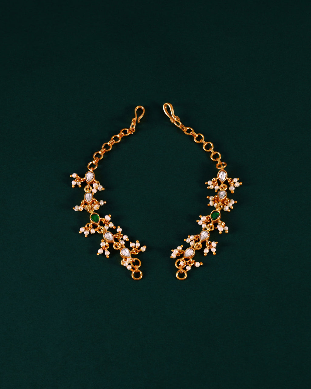 Multi-Stone 92.5 Silver Gold Plated Earring