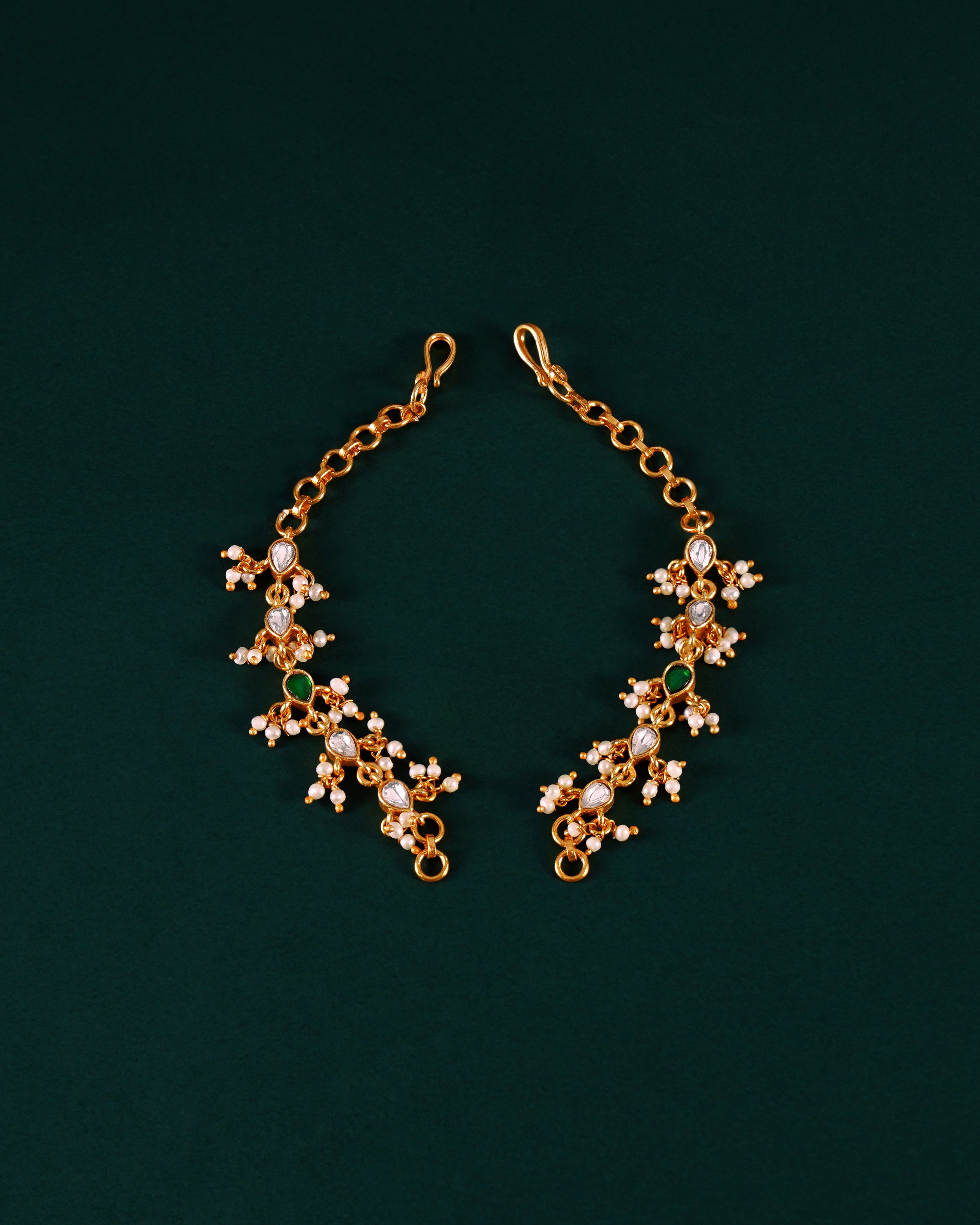 Multi-Stone 92.5 Silver Gold Plated Earring