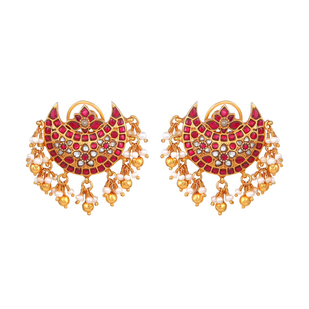 Silver Chandbali Earrings