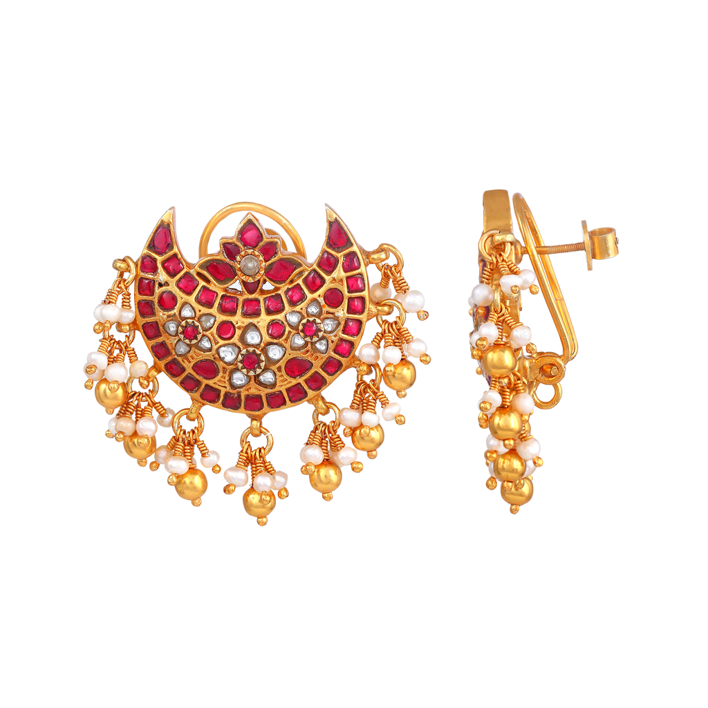 Silver Chandbali Earrings