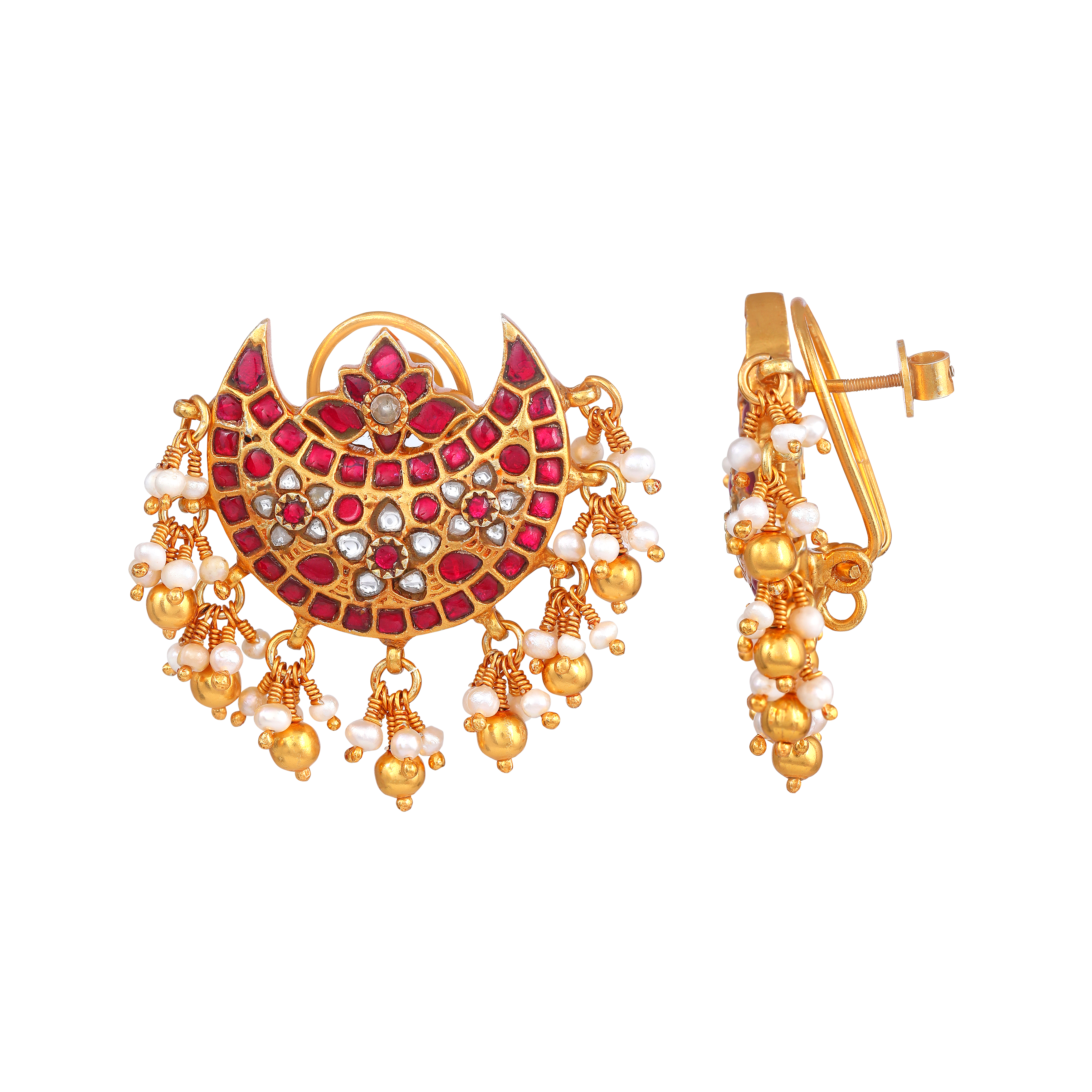 Silver Chandbali Earrings