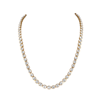 Silver Single Layer CZ Polki-Style Necklace