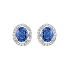Royal Blue Sapphire-Inspired Silver Studs