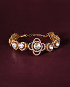 Vintage Polki-Style Floral Bracelet