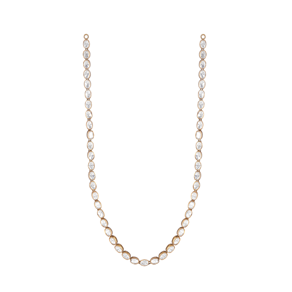 Polki-Style 92.5 Silver Necklace