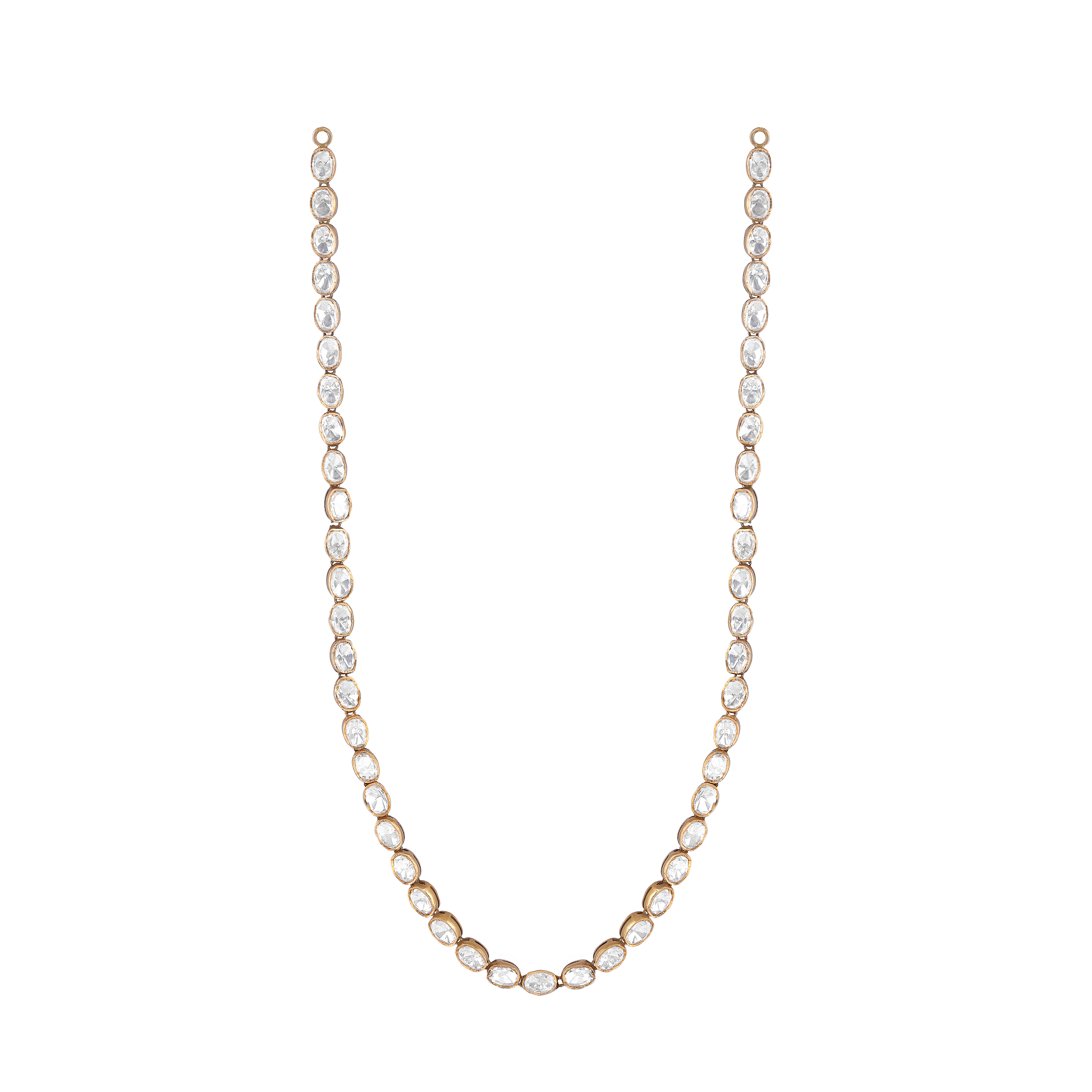 Polki-Style 92.5 Silver Necklace