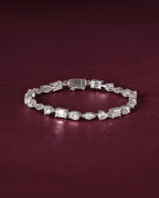 92.5 Silver Multi-Shape Tennis Bracelet