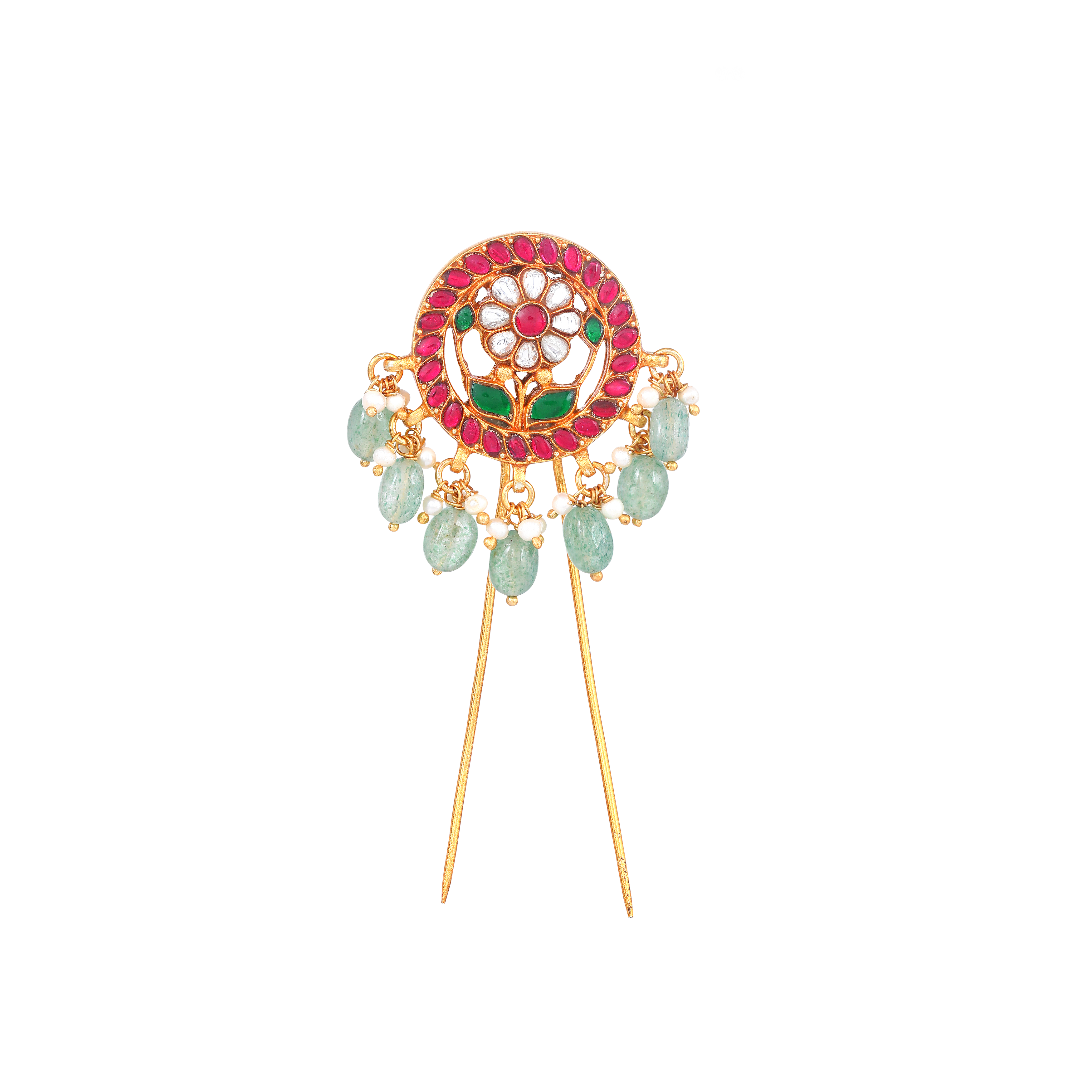 Vintage-Inspired Floral 92.5 Silver Hair Pin