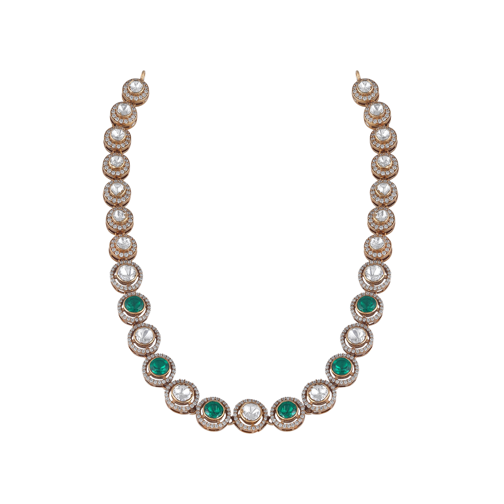 92.5 Silver Necklace with Sparkling CZ Halo