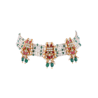 92.5 Silver Kundan Pattern Choker