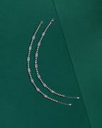 Silver Interlocking Link Anklets with Brilliant CZ