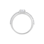 Sparkling CZ Double Band Ring in Pure 92.5 Silver