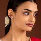 Celestial Trio Multi-Cut CZ Studs in Silver