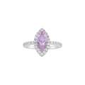92.5 Silver Lavender Marquise Halo Ring