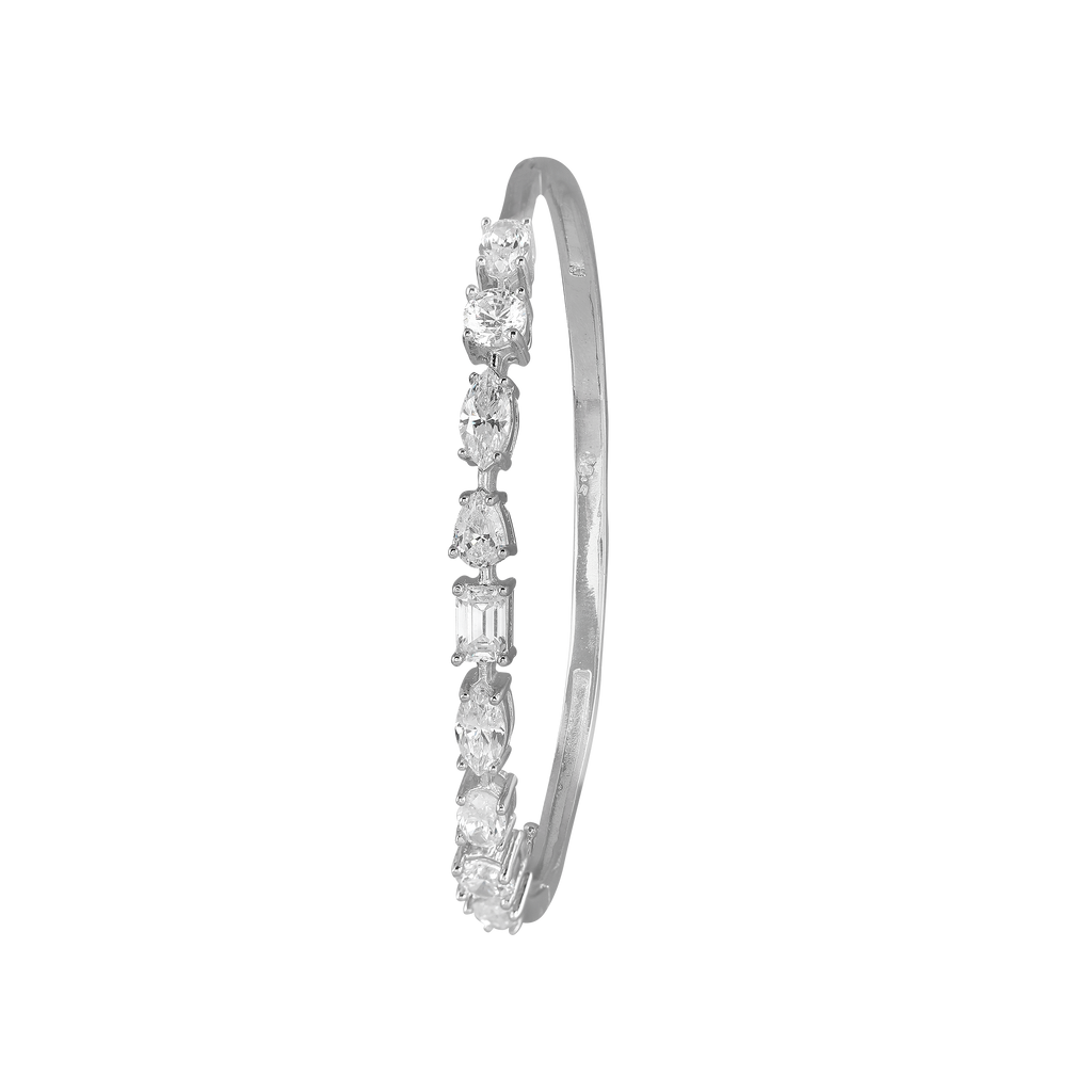 Statement Multi-Cut Cubic Zirconia Tennis Bracelet in 92.5 Silver