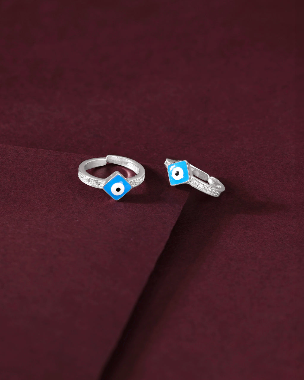92.5 Silver Evil Eye Toe Ring